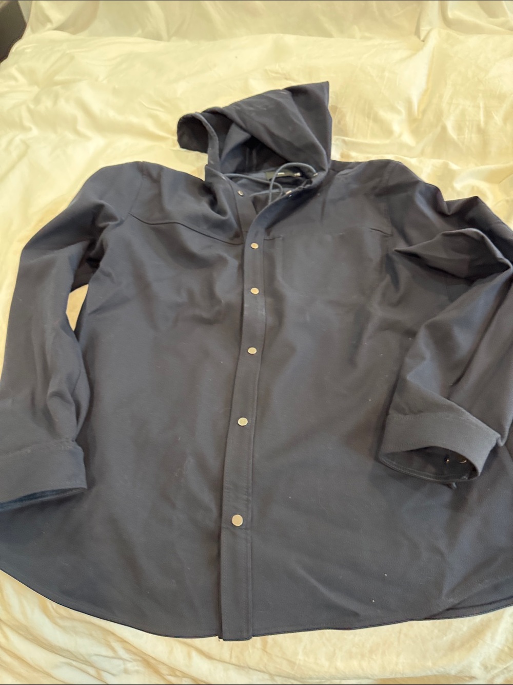Vince Men's Hooded Snap-Front Jacket - Navy